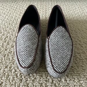 Lafayette 148 New York Gigi Herringbone flat loafer size 8US/38EU